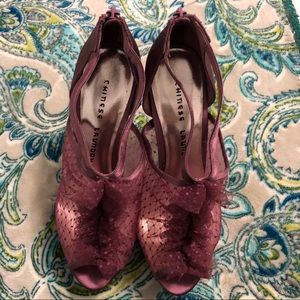 Chinese Laundry Lilac Peep Toe Heels Size 7.